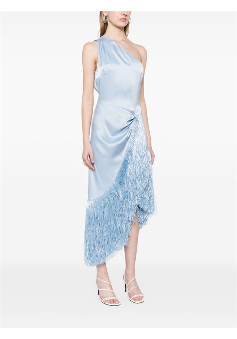 Light blue fringe-detailed midi dress David Koma - women DAVID KOMA | RE25DK59DBL